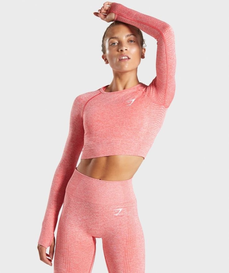 GYMSHARK crop top coral