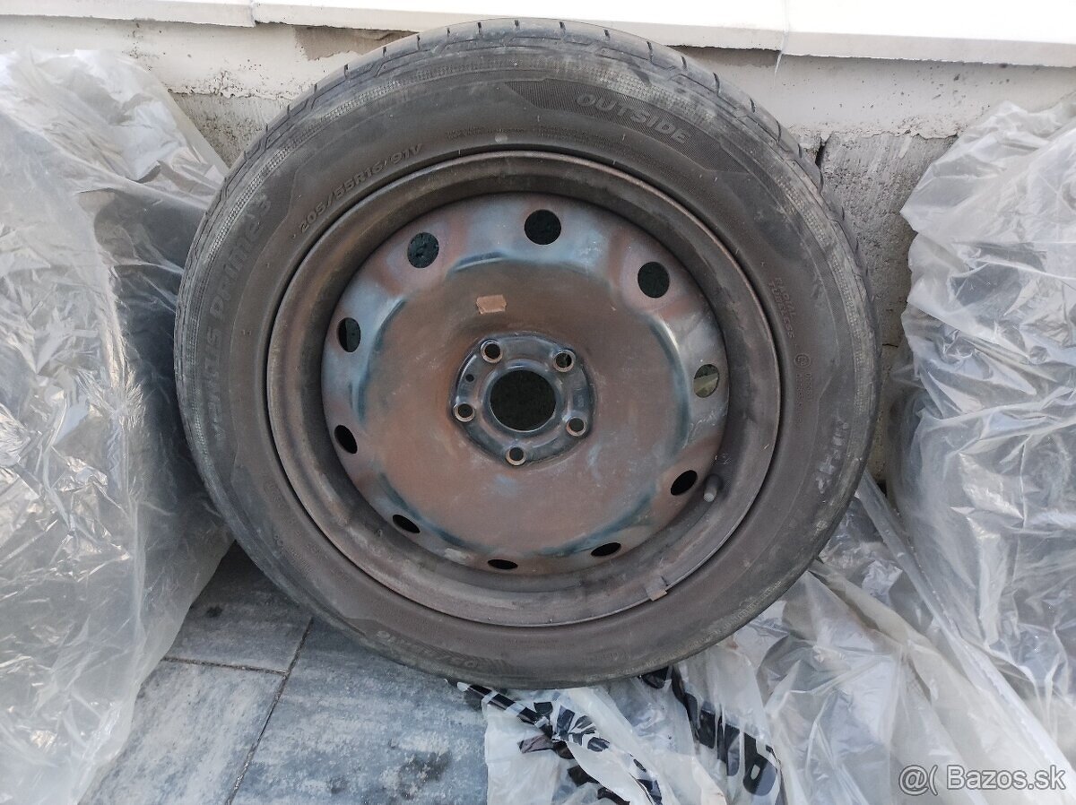 Predam plechove disky 205/55 R16 - 4ks