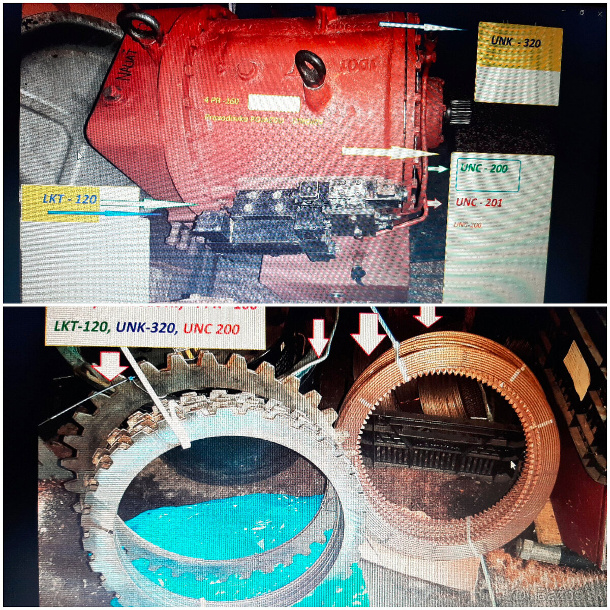 lamely keramické  prevodovky 4PR-160   LKT120, UNK320, LKT90