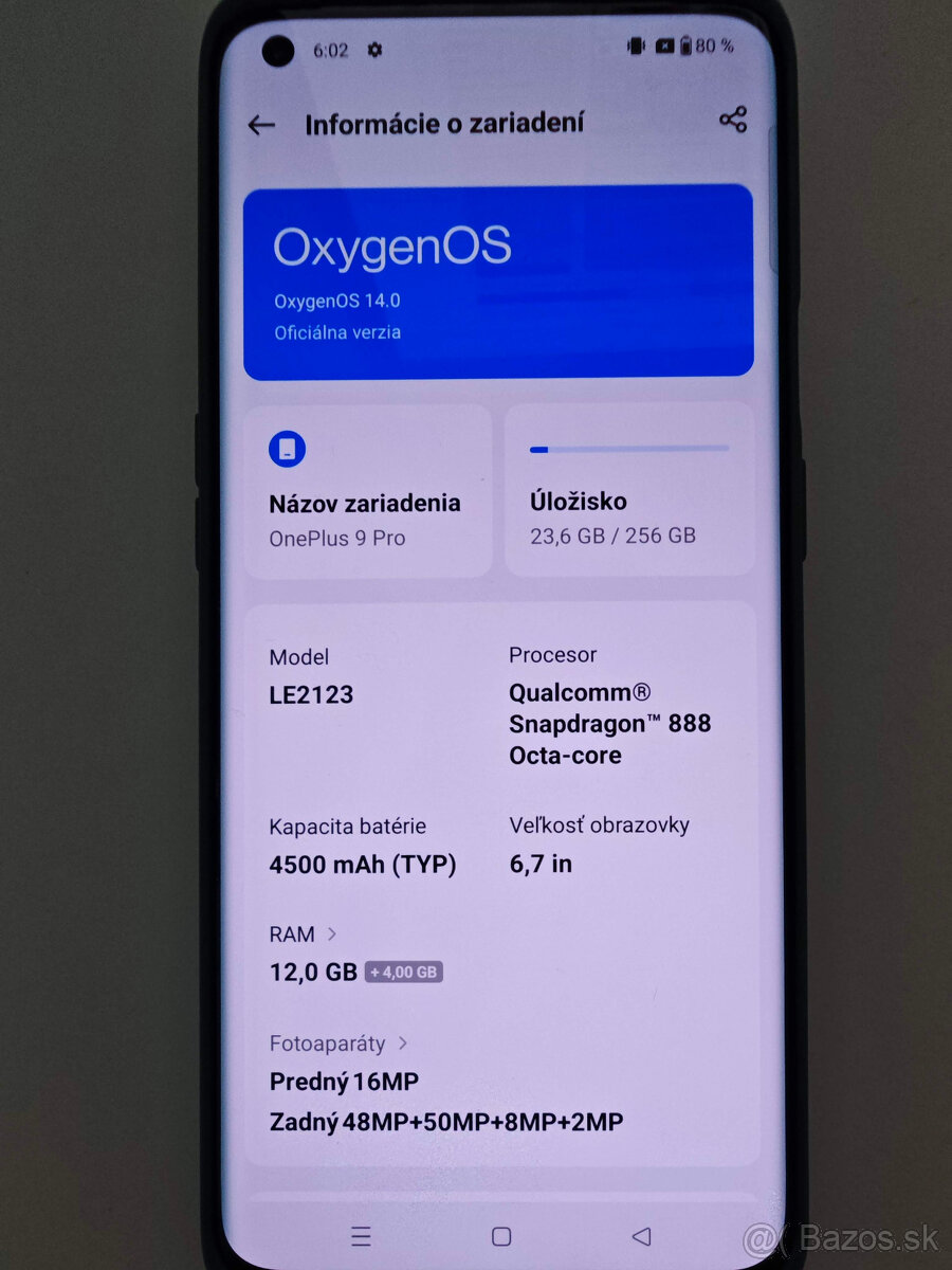 OnePlus 9 PRO 12GB/256gb, Snapdragon 888