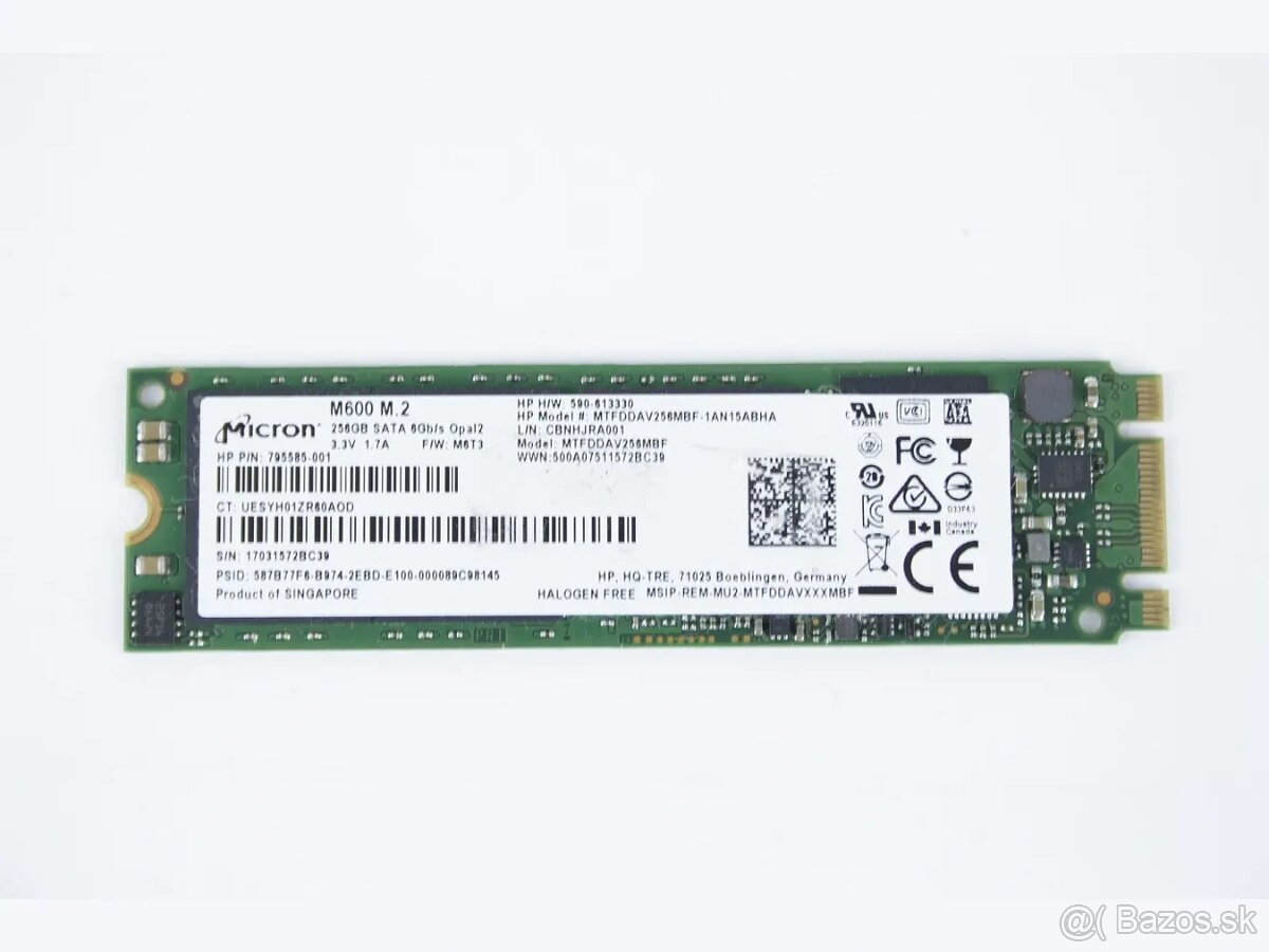 256GB M.2 SATA SSD - rôzne typy