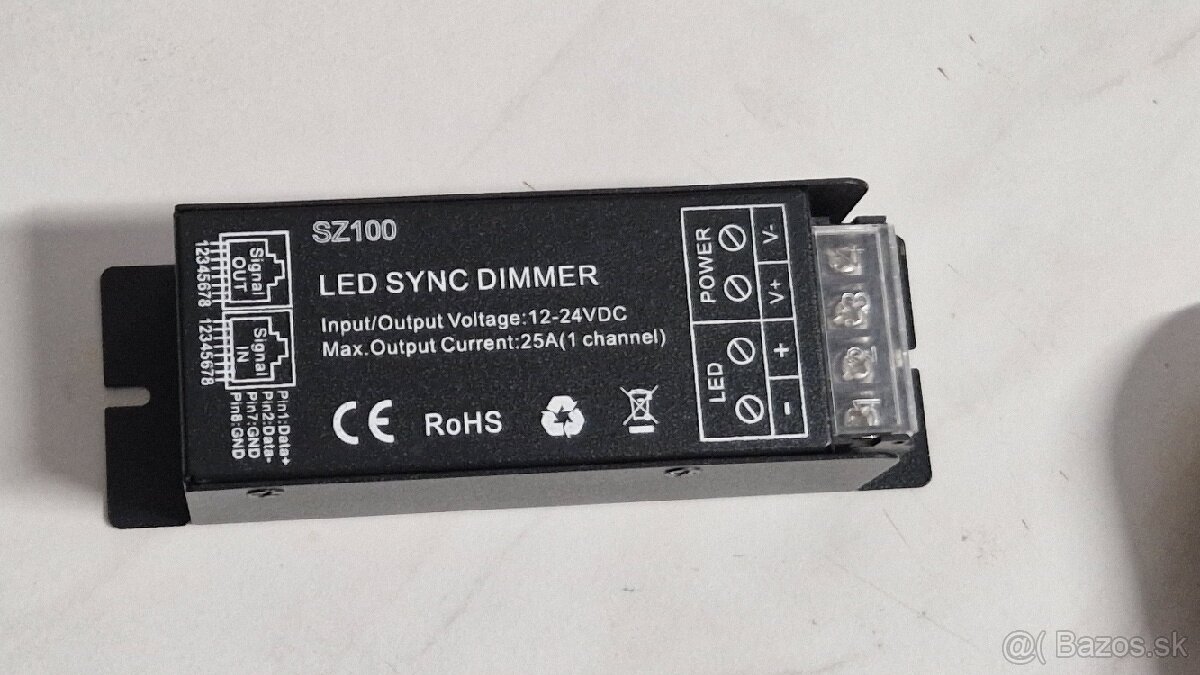 LED dimmer, 12V-24V, max.25A, DO, nove