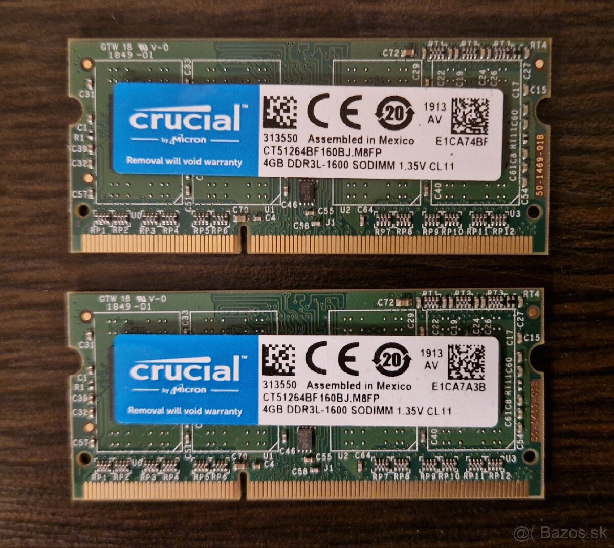 SODIMM DDR3L 8GB /2x 4GB/ 1600MHz Crucial