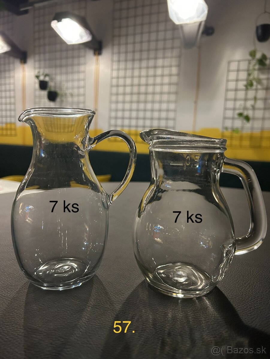 Karafy na vodu/víno rôzne (0,5l, 1 l)