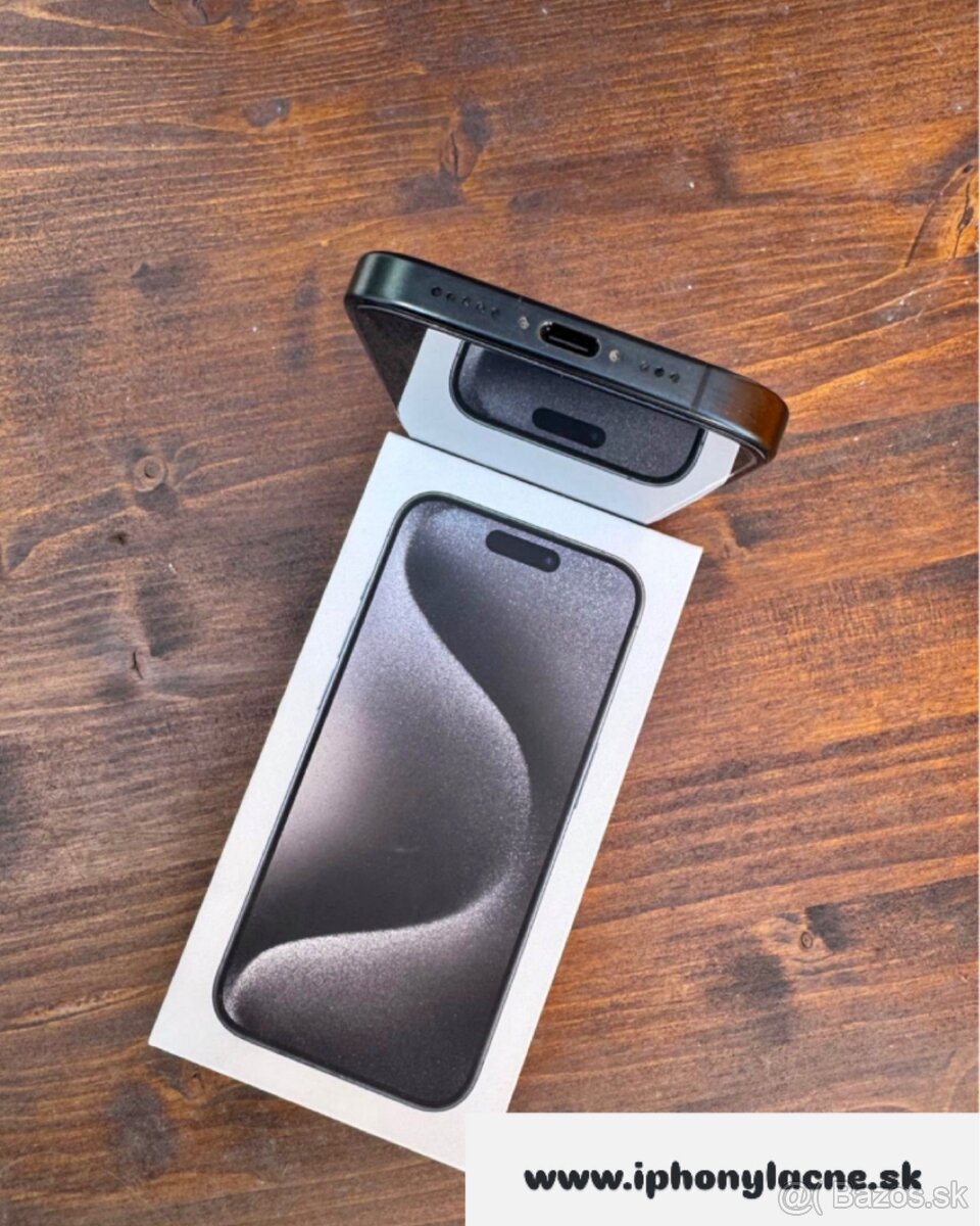 IPhone 15 Pro 256GB Černý Titan