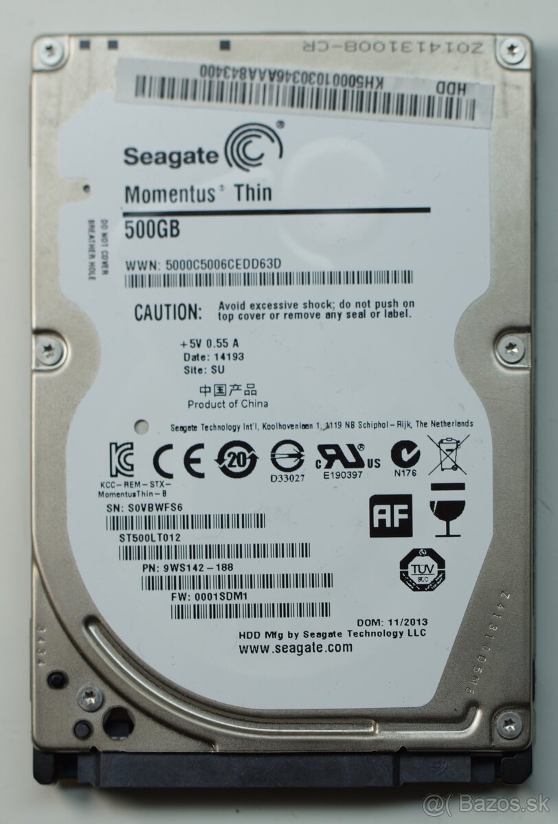 HDD 500GB pre notebooky