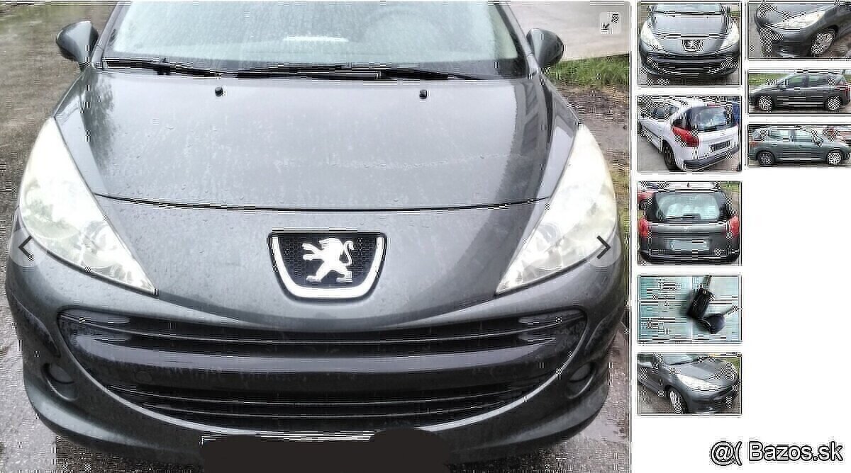 PEUGEOT 207 SW 1.4 2007 predám MOTOR 8FS, DVERE, KAPOTA, NÁR