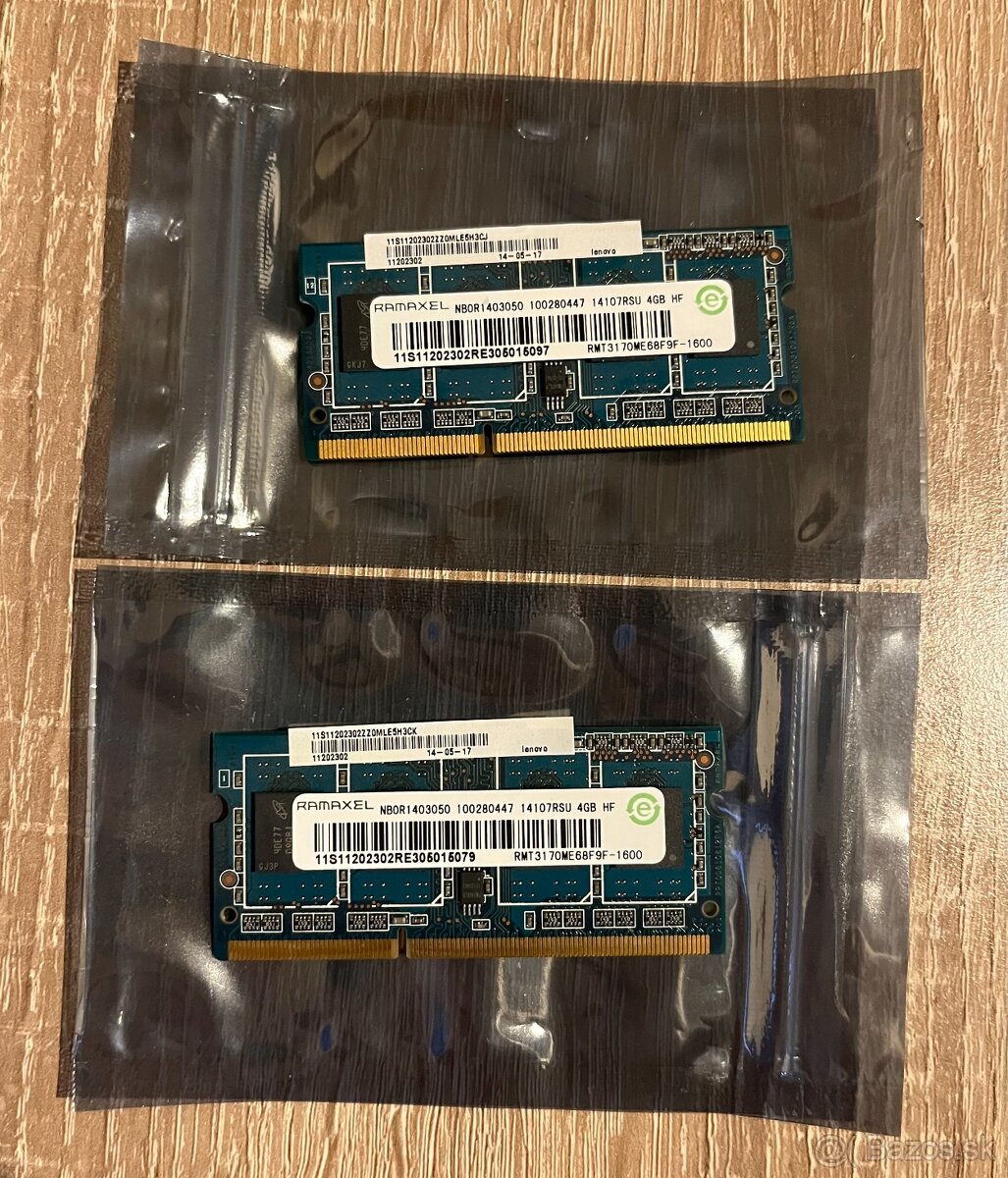 8GB (2x4GB) pamat RAM pre Notebook Lenovo 1600MHz (DDR3)