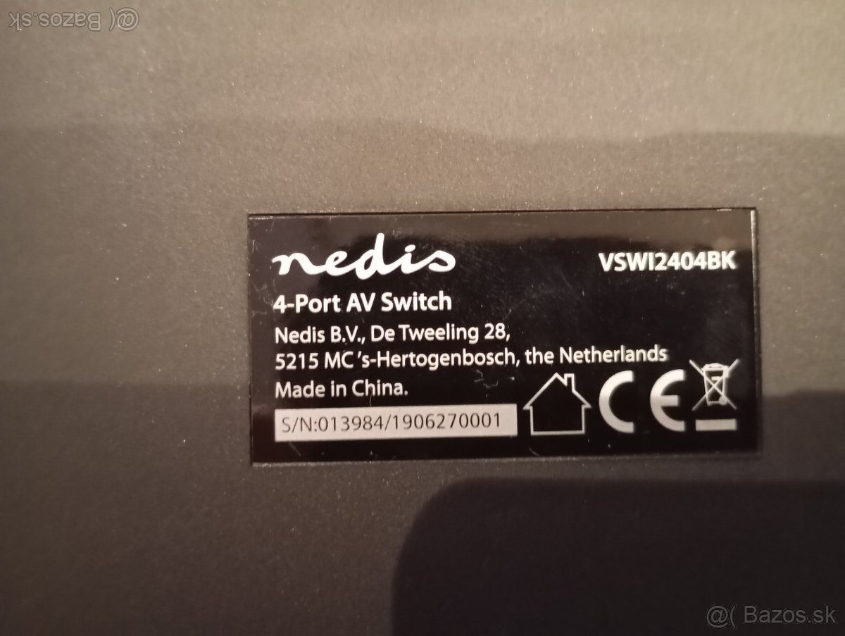 Nedis Manual 4 port audio video switch