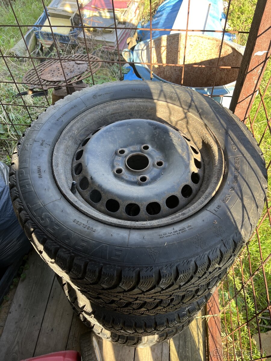 Zimne plechové kolesa protektory Vraník 195/65 r15 5x112