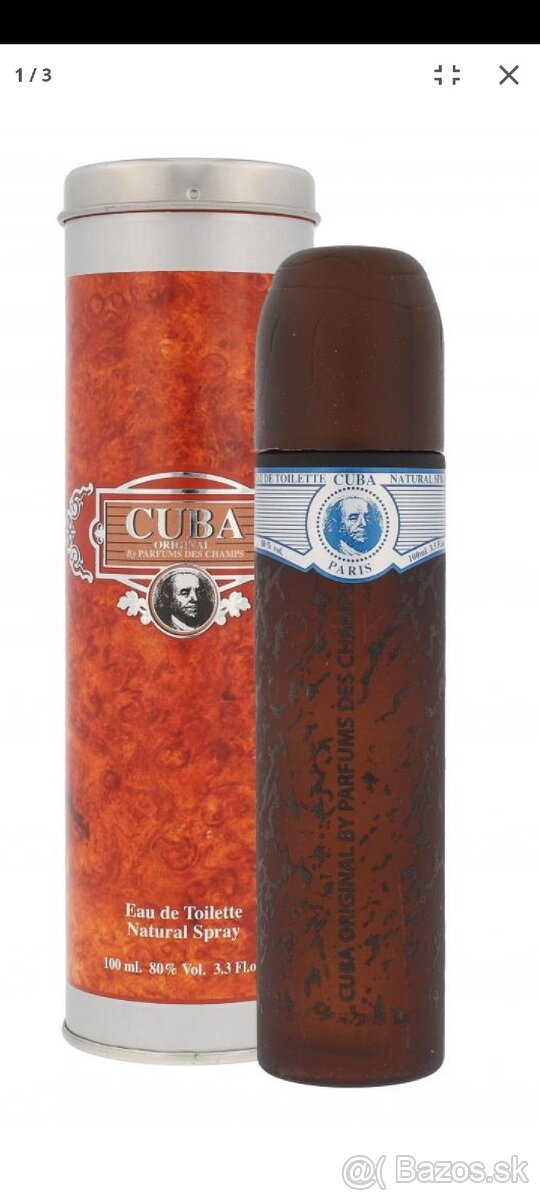 Panska toaletna voda Cuba Blue 100ml,Kupa 2ks. Zľava