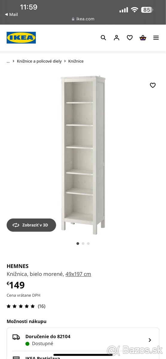 IKEA HEMNES kniznica