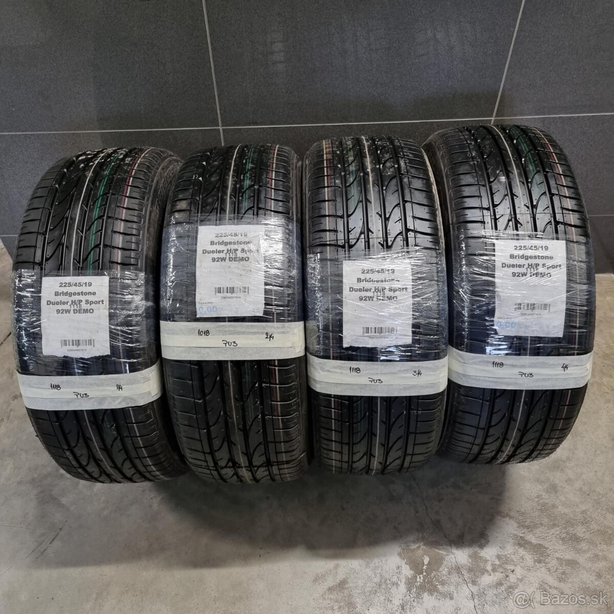 Letné pneumatiky 225/45 R19 BRIDGESTONE DOT1118