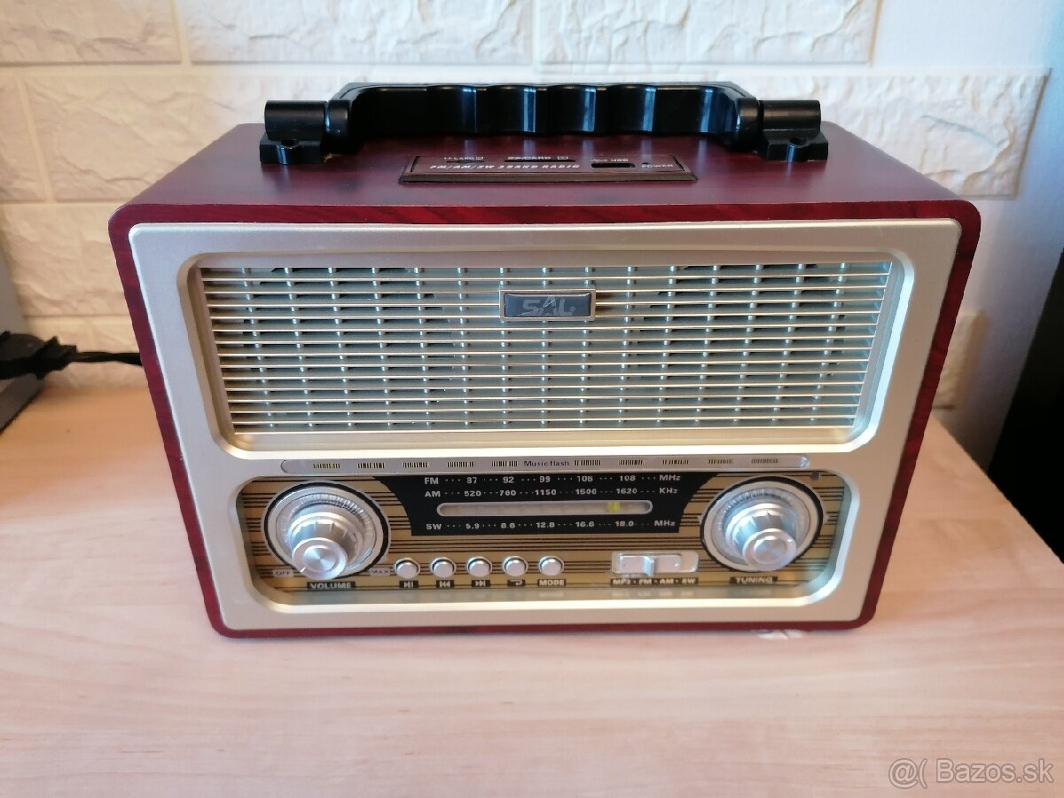 SAL prenosne, stylove retro radio.