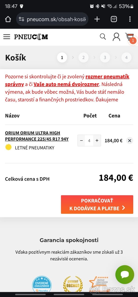 predám komplet letné pneumatiky + disky