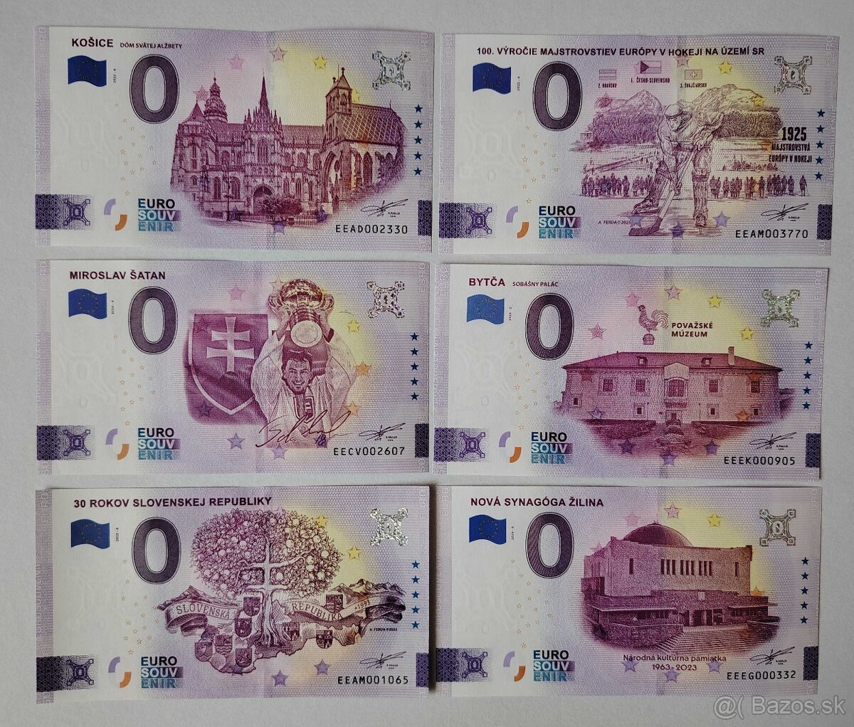 0€ / 0 euro suvenírová bankovka SK