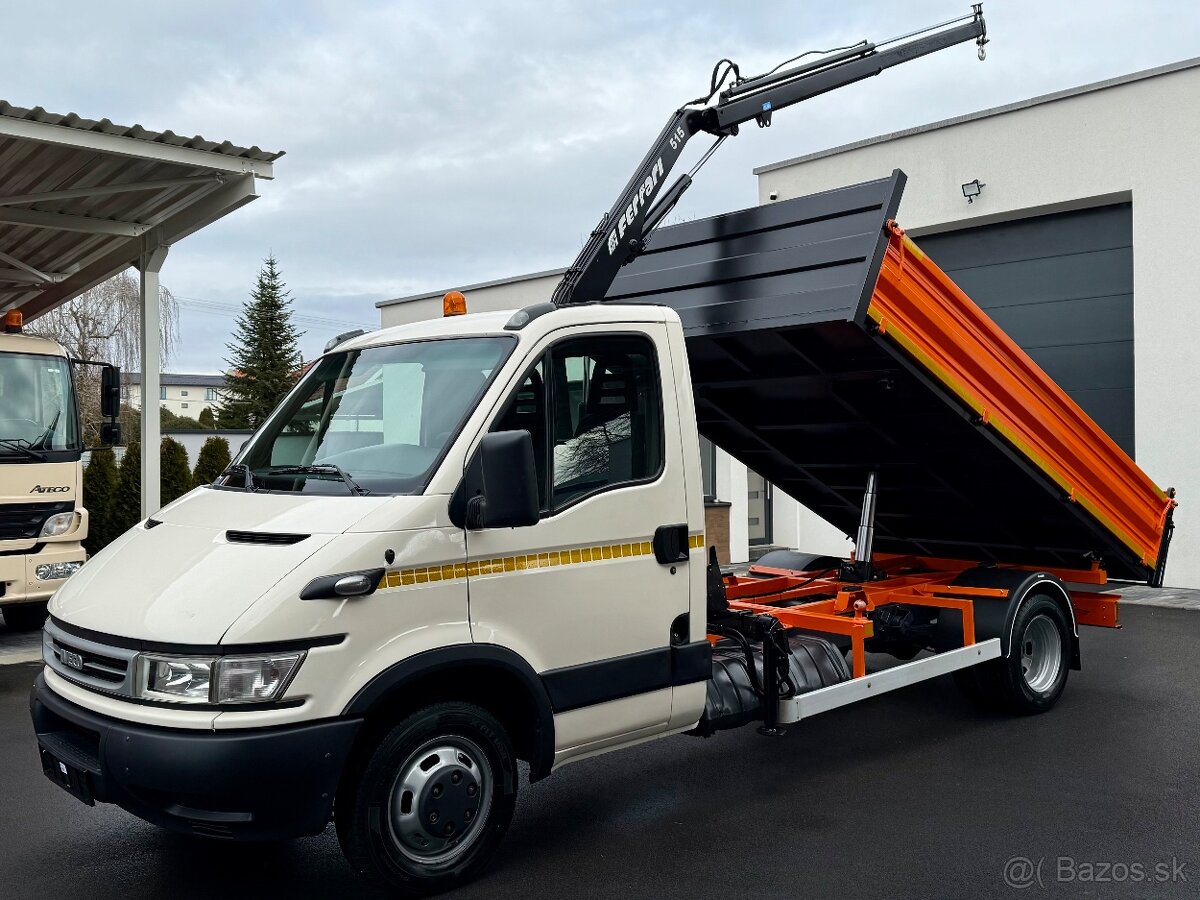 IVECO DAILY TROJSTRANNÝ SKLÁPAČ + HYDRAULICKÁ RUKA do 3,5t