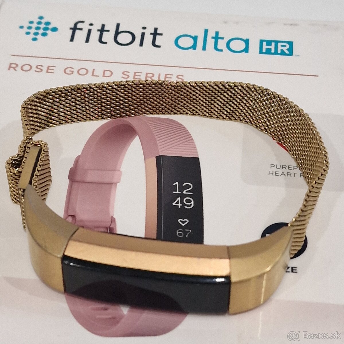 Fitness náramok Fitbit Alta HR Pink Rose Gold + 14 remienkov