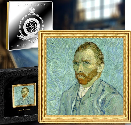 investičné striebro - mince - Vincent van Gogh - autoportrét