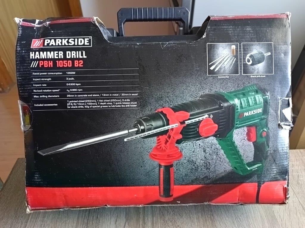 PARKSIDE® Vŕtacie a sekacie kladivo PBH 1050 s príslušenstvo