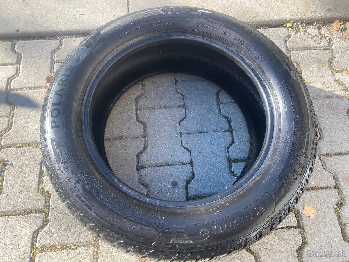 225/55 r17 Barum Polaris 5 zimné pneu dezén cca 7mm