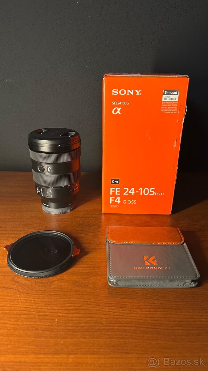 Sony FE 24-105mm F4 + ND Nano-X variabilný ND2-32 + CPL 77mm