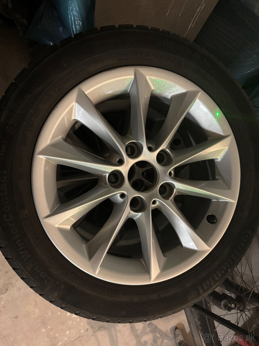 Zimné pneumatiky +disky Continental 205/55 R16 91 h ms