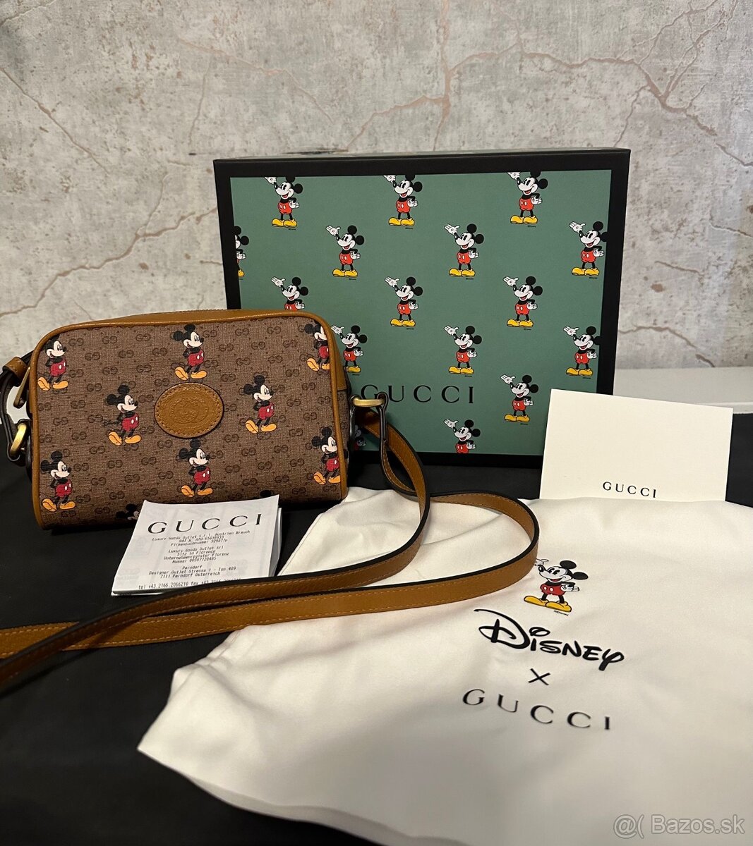 GUCCI 602536 Crossbody Pochette Micro GG Mickey Mouse Disney