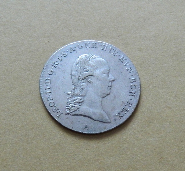 Predám 1/4 toliar 1791 A  Leopold II.