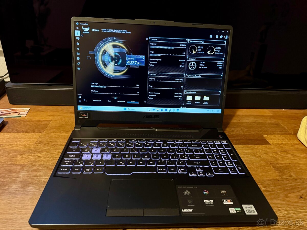 Asus TUF gaming F15 notebook