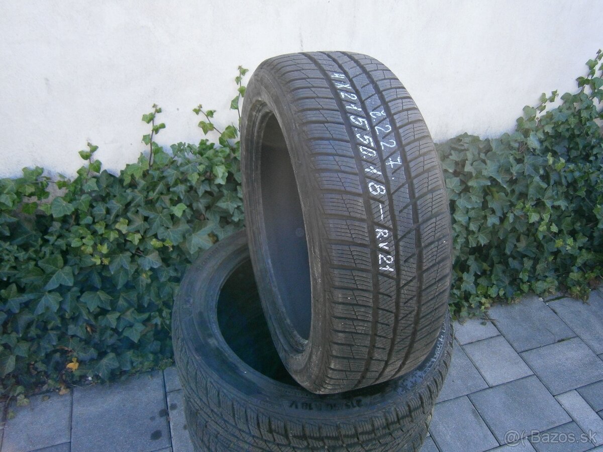 Predám 4x zimné pneu Barum 215/50 R18 92VXL