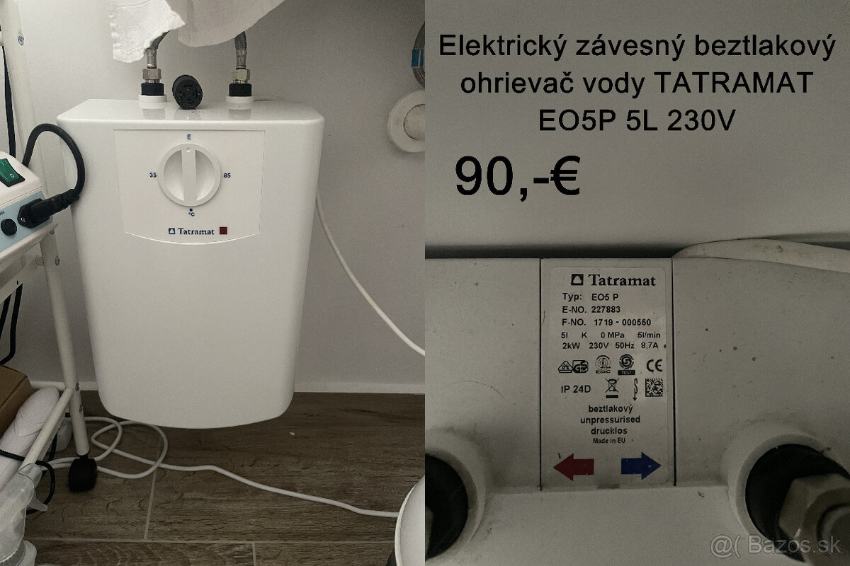 Závesný elektrický bojler - 5L