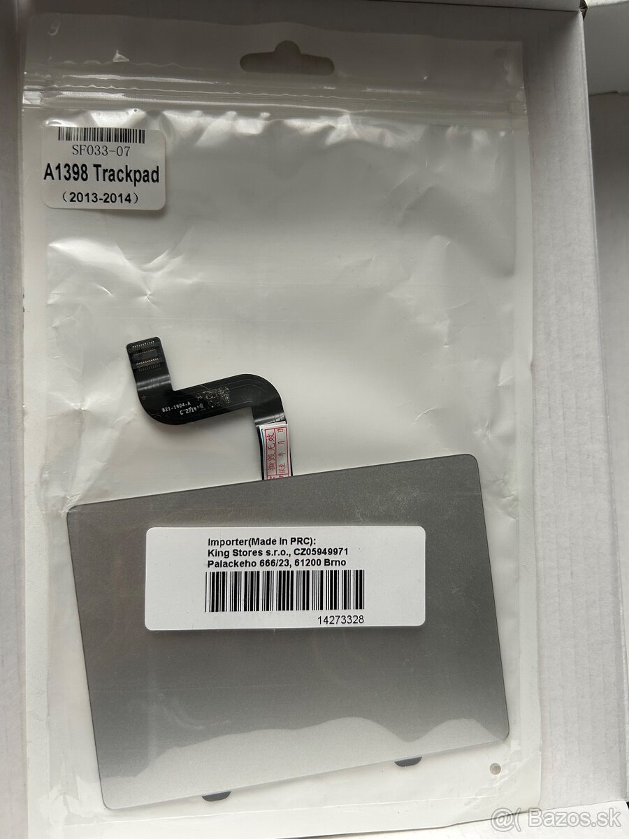 Trackpad pre MacBook Pro 15" A1398