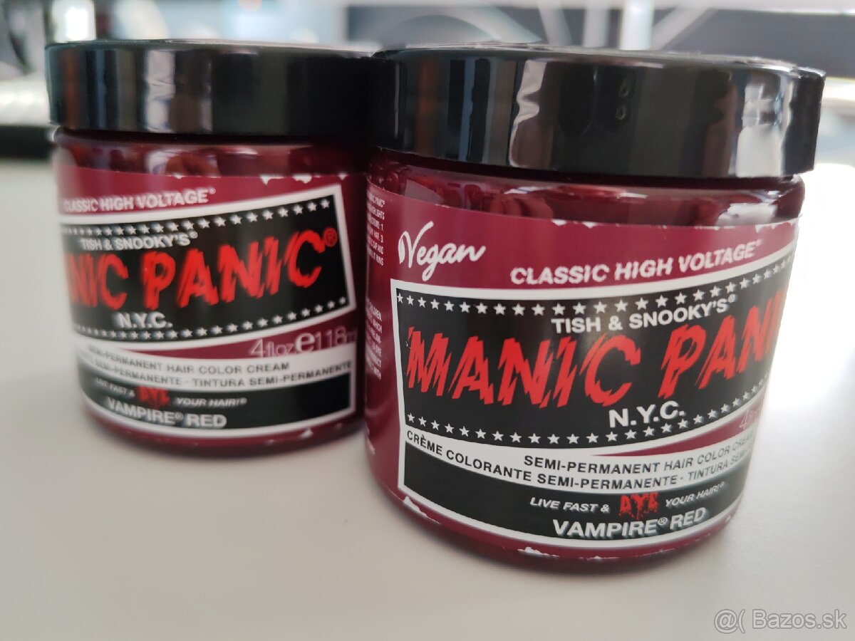 Nová farba na vlasy Manic Panic vampire red 2ks z USA