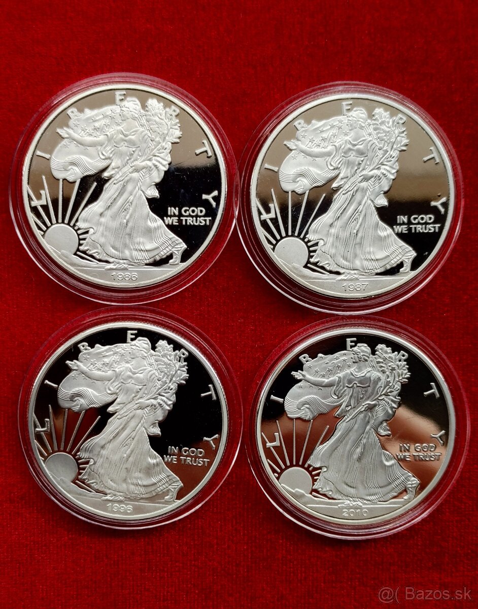 American Eagle 1oz 1986, 1987, 1996, 2010