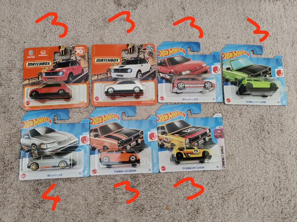 Autíčka Hotwheels Japonci Kia