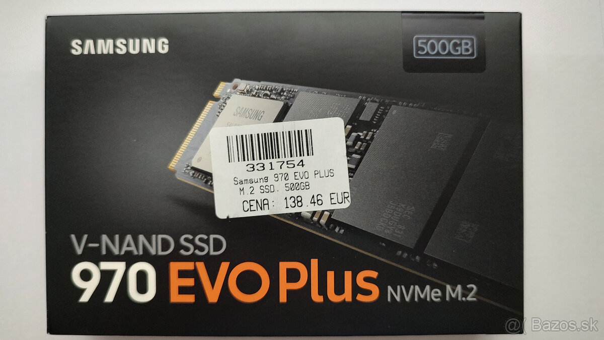 SAMSUNG 970 EVO Plus NVMe M.2 SSD 250/500 GB NOVÉ