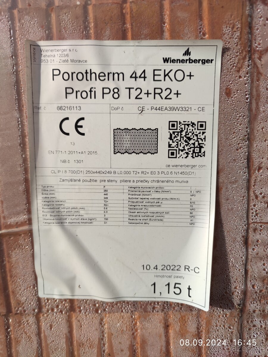 Porotherm 440 eko+ profi P8