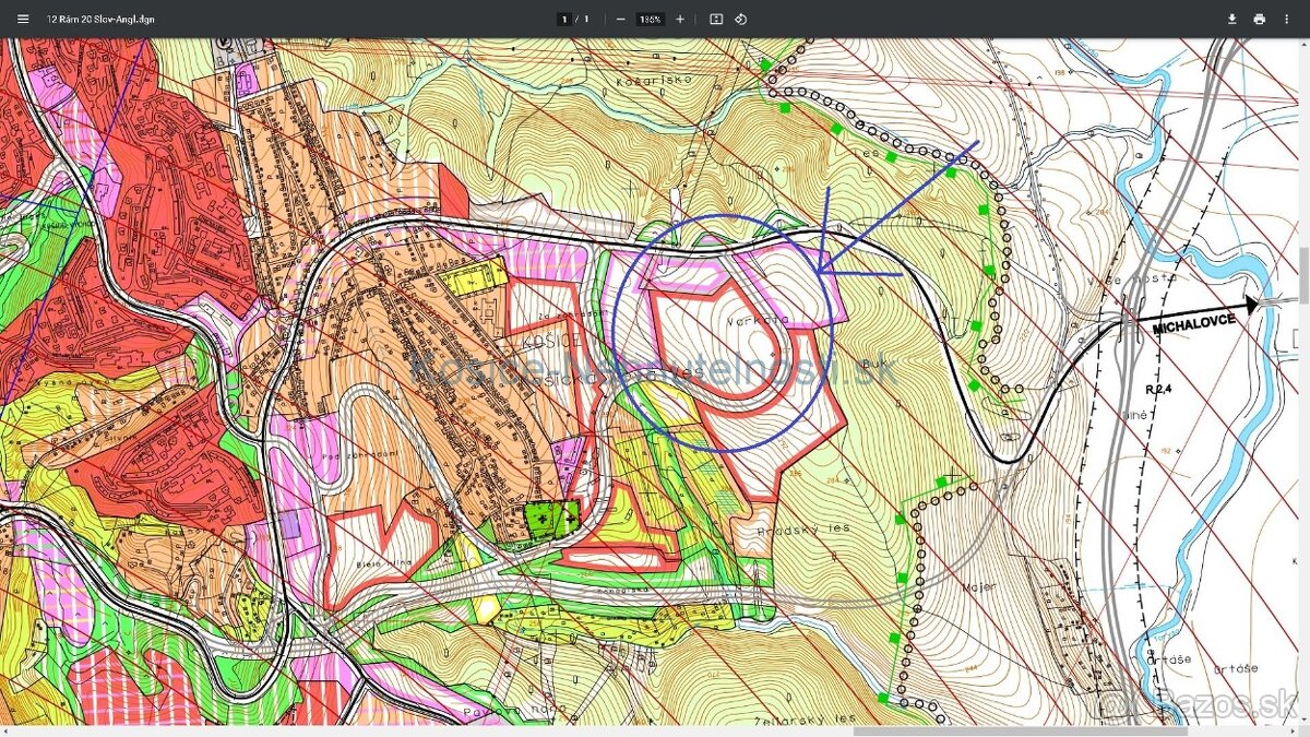 Pozemok 7400 m2 Košická Nová Ves – pod Gederom – nové sídlis