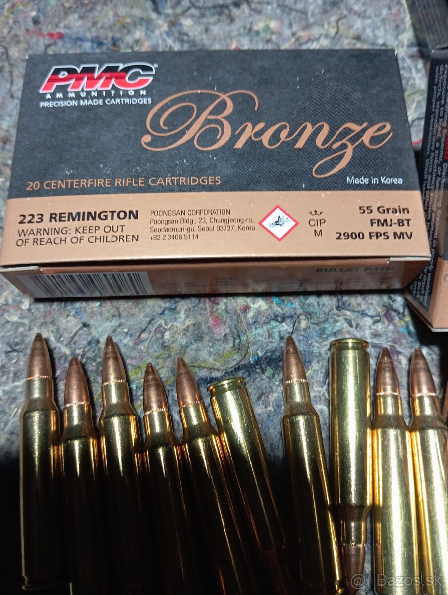 Strelivo 223 remington 55 grain kaliber 5,56x45