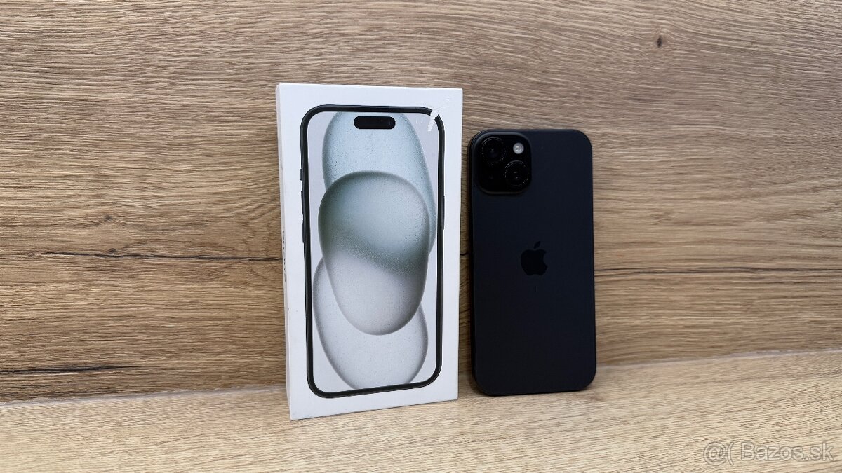 APPLE IPHONE 15 256 GB BLACK ČIERNY