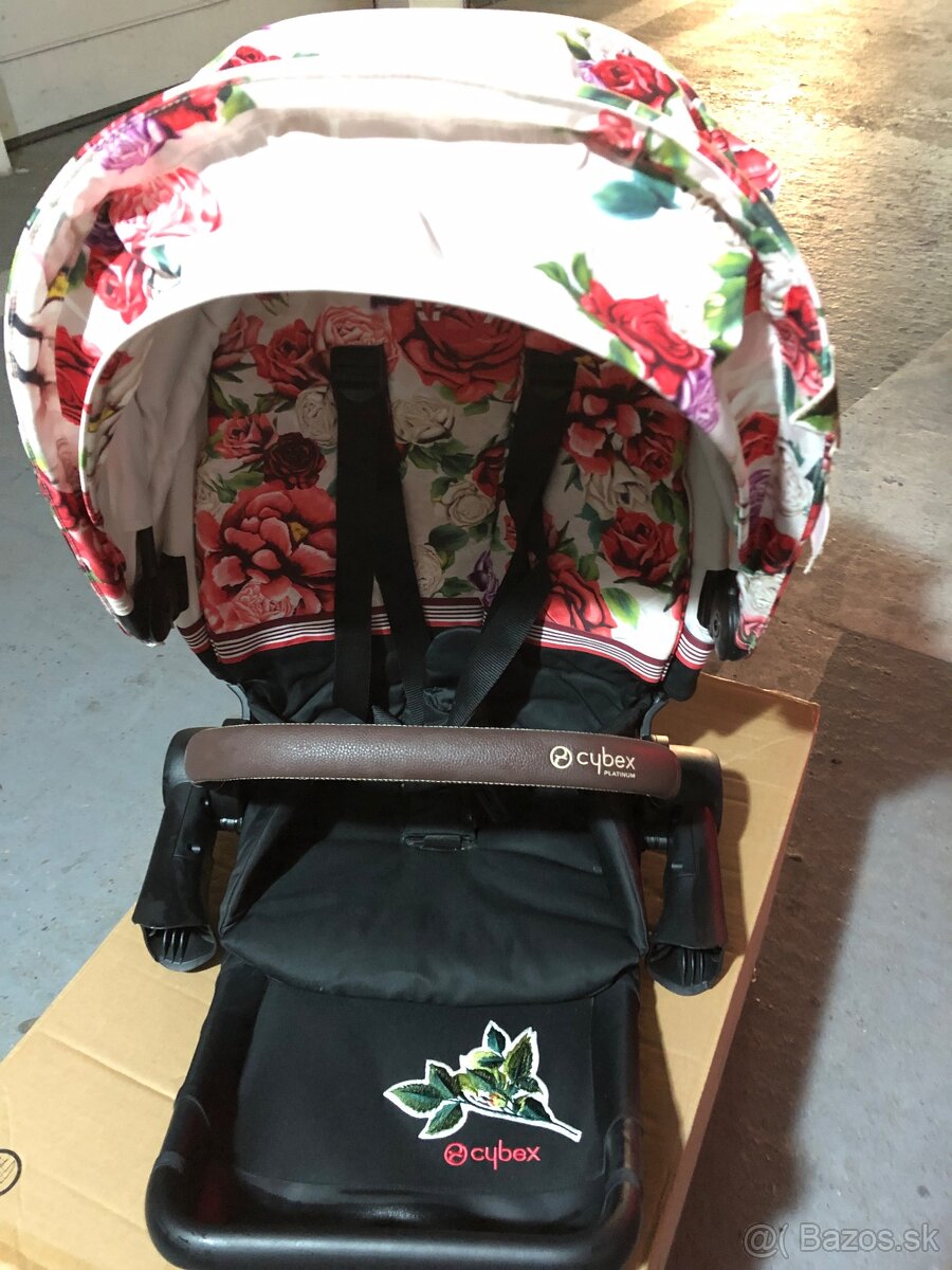 Cybex priam rose gold Spring blossom light s taskou a doplnk