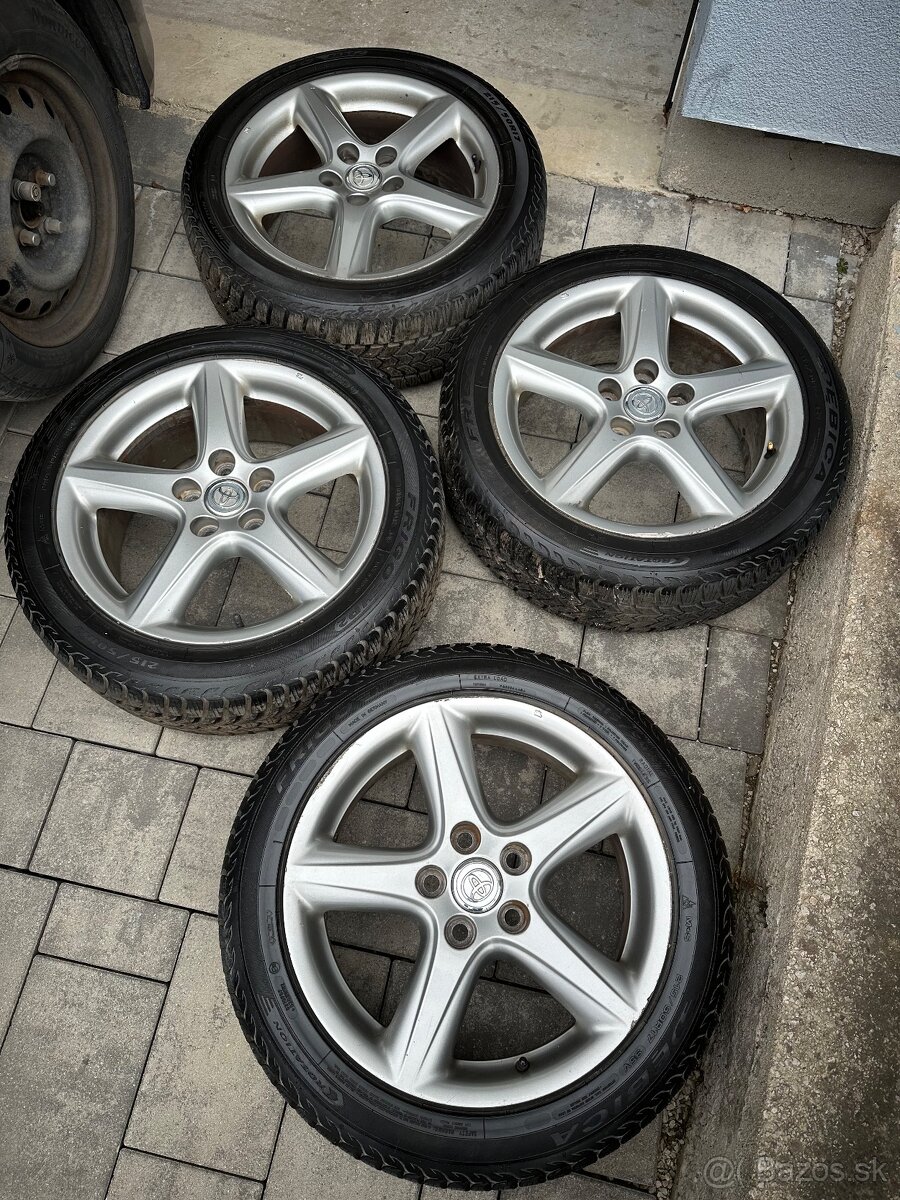 Predám Alu disky Toyota 5x114,3 R17 Zimné 215/50R17