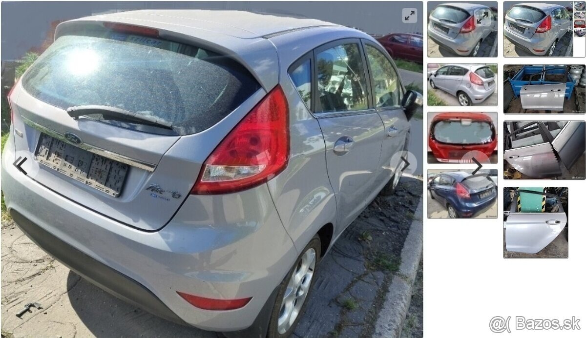 FORD FIESTA 1.4 TDCI 2011 predám DVERE, MOTOR F6JD, TRYSKY,