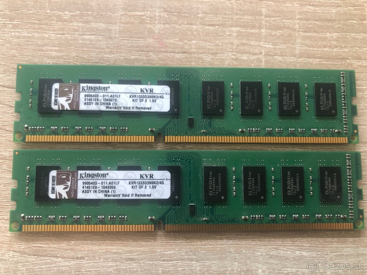 Kingston SDRAM 2x2GB DDR3 CL9