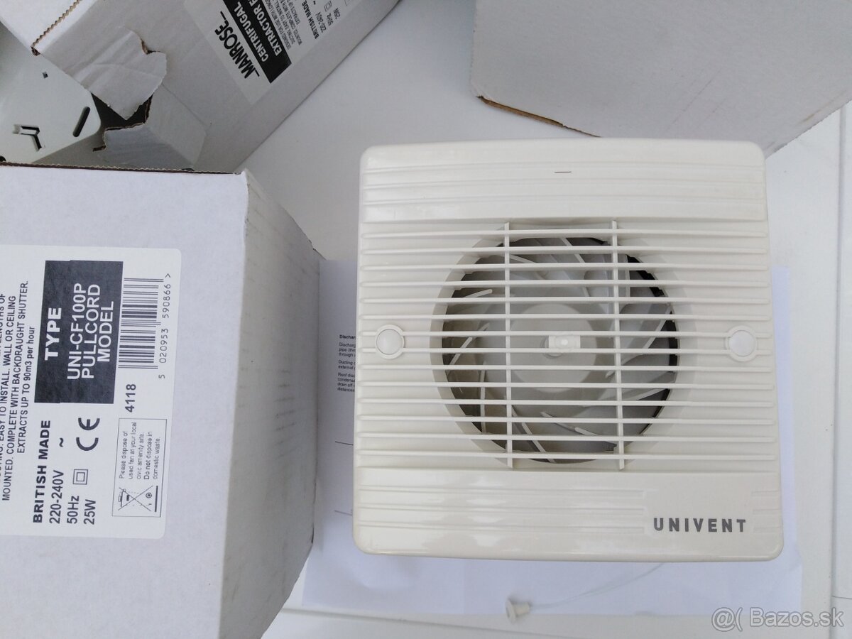 Novy kúpeľňový ventilátor UNI-CF100P