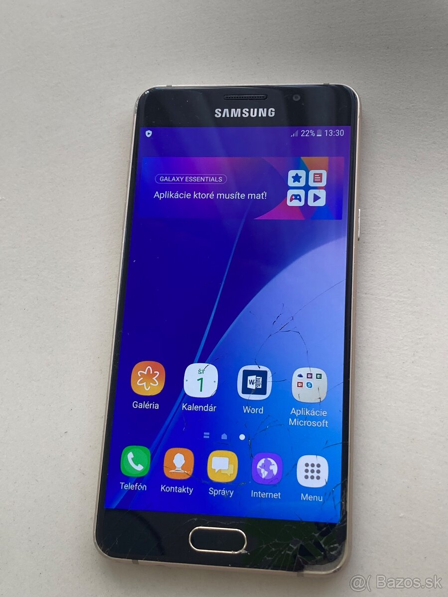 Samsung Galaxy A5 2016 prasknute dotykove sklo