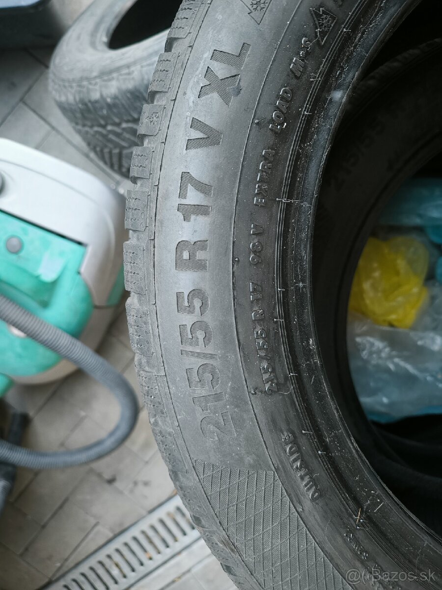 Predám Continental 215/55 R17 V XL 50€ za 4ks