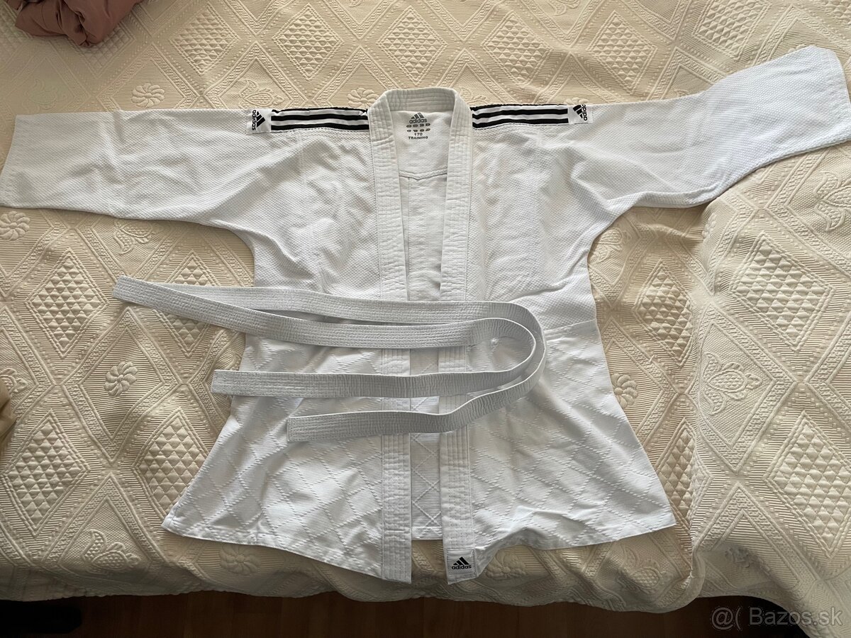 Kimono Adidas JU, biele + opasok Mifune