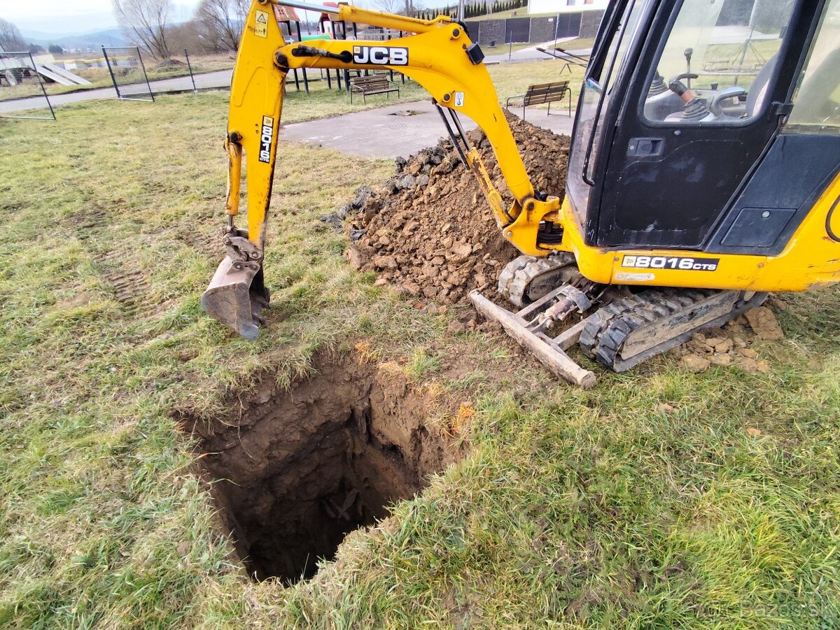 Zemné a Výkopové práce minibagrom